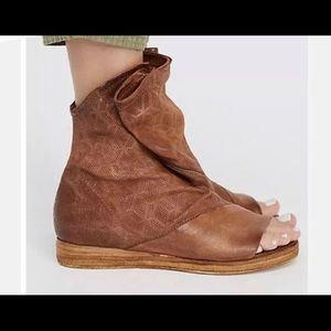 As98 Free People Brielle slouch peep toe bootie